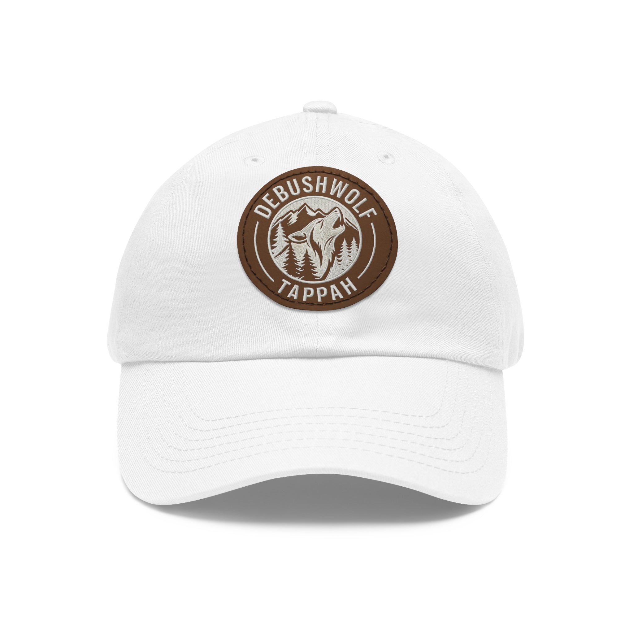 Dad Hat with Leather Patch (Round)