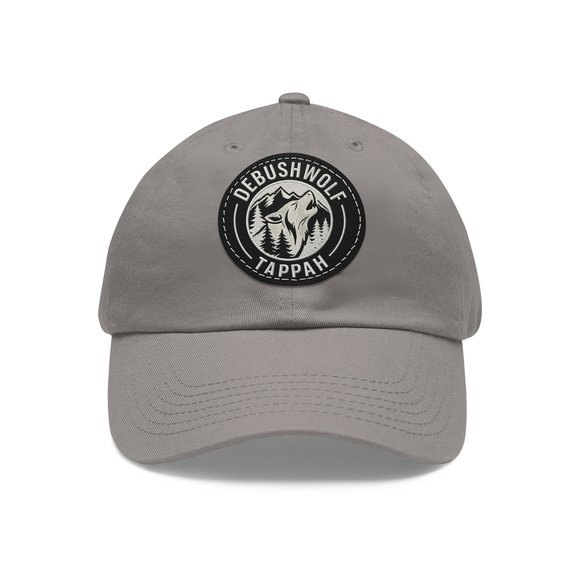 Dad Hat with Leather Patch (Round)