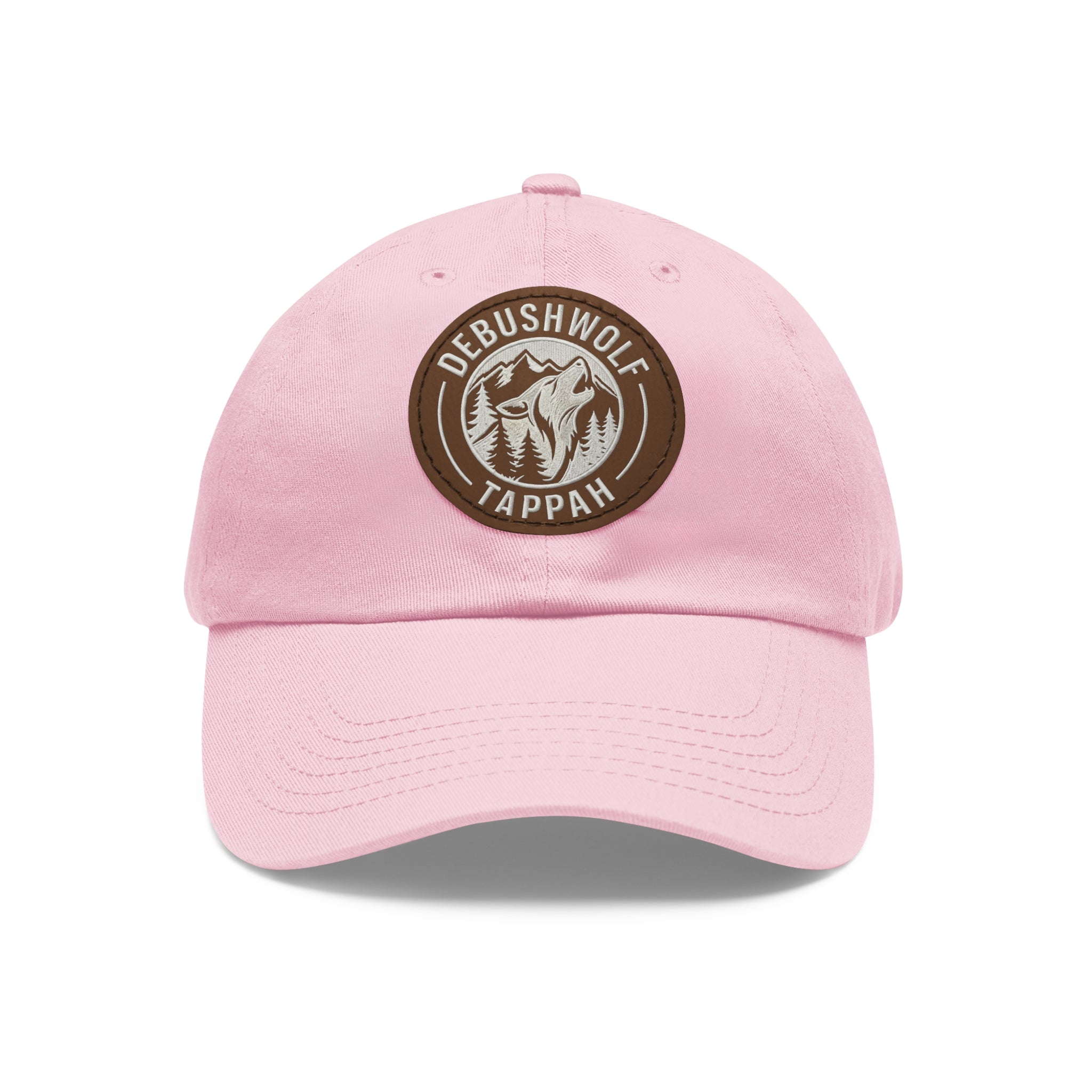 Dad Hat with Leather Patch (Round)
