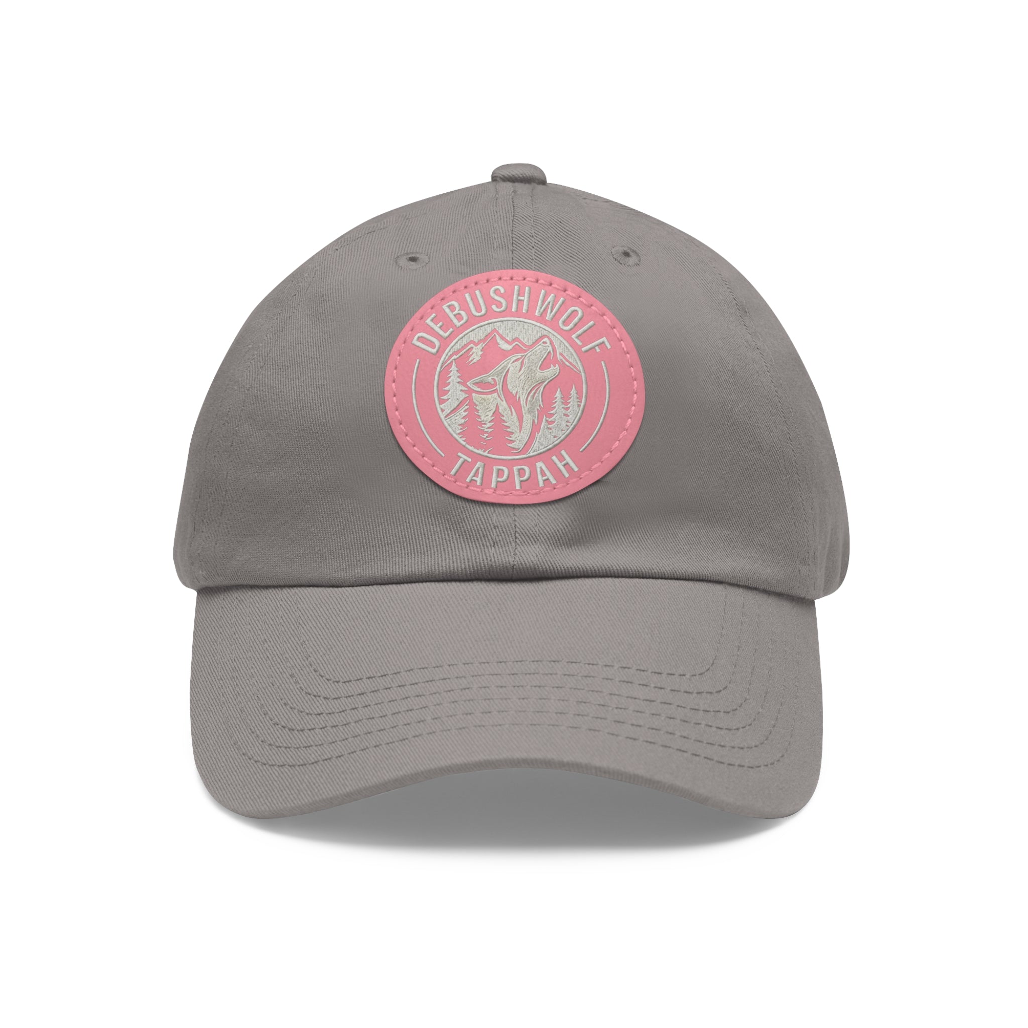 Dad Hat with Leather Patch (Round)