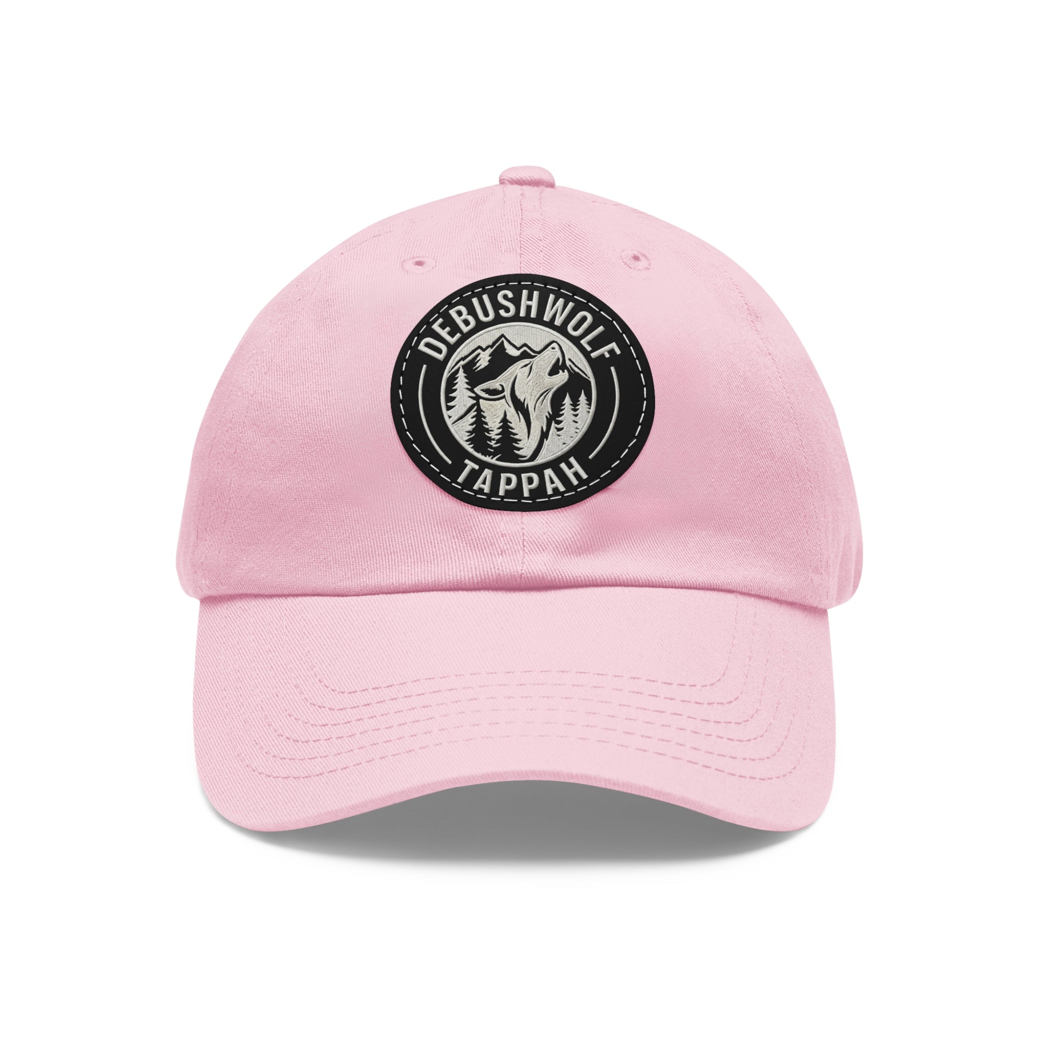 Dad Hat with Leather Patch (Round)