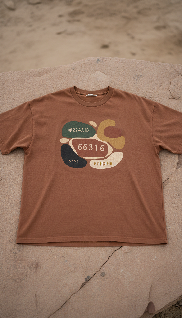 Rust Brown Oversized Outdoor Graphic Tee