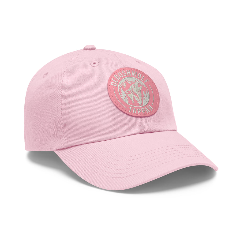 Dad Hat with Leather Patch (Round)