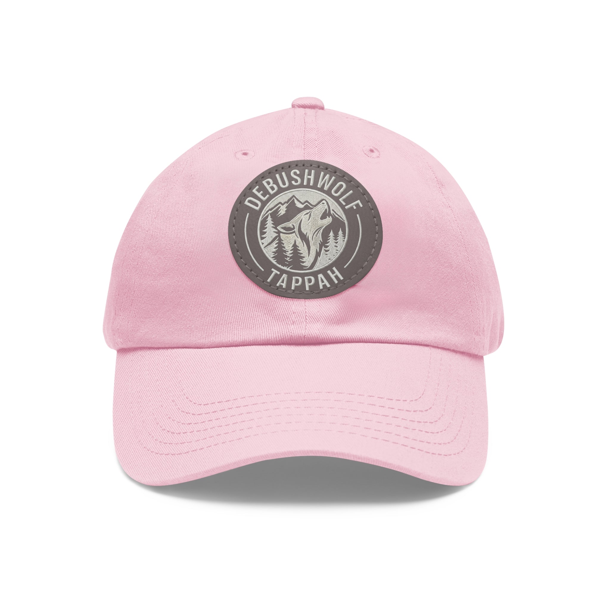 Dad Hat with Leather Patch (Round)