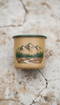 Sandstone Enamel Adventure Mug With Motif
